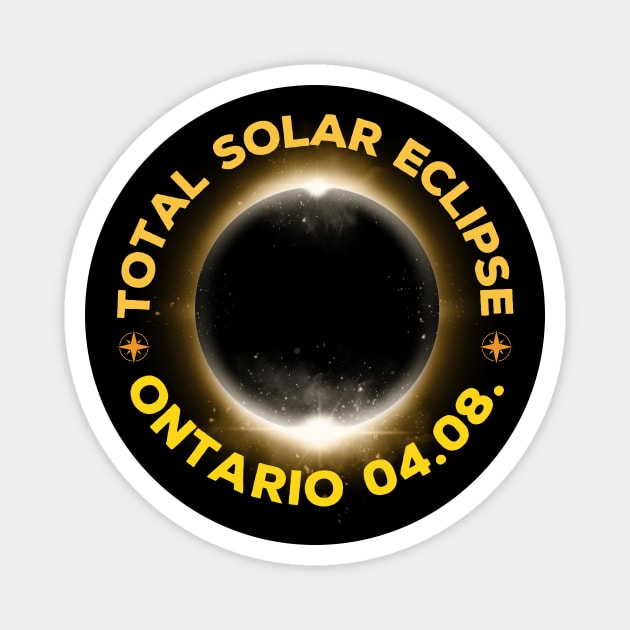 Total Solar Eclipse Ontario, Canada Magnet by HappyPeeps